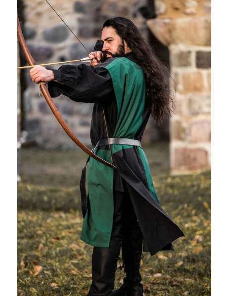 Medieval Tunic Chessboard, black-green