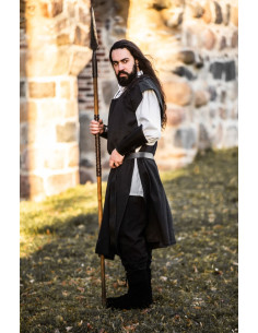 Medieval cotton tunic Frojoerick, black