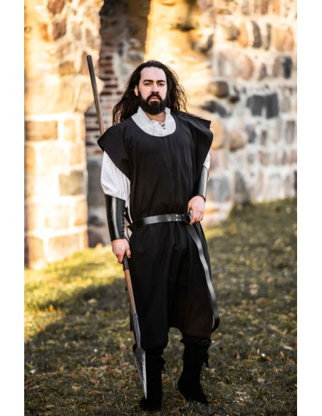 Medieval cotton tunic Frojoerick, black