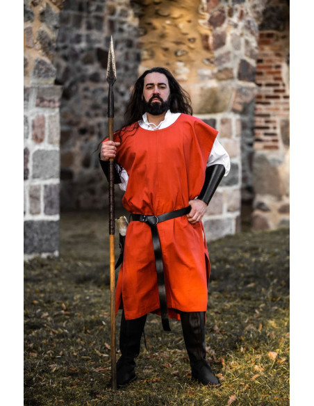 Medieval cotton tunic Frojoerick, red