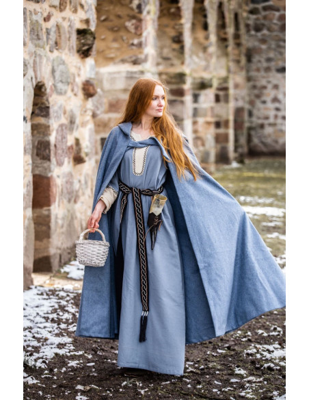 Medieval cloak with hood model Mila,...