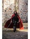 Long red medieval cape, Gunnar model