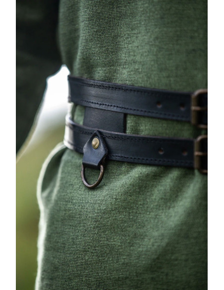 Viking double leather belt Ubbe...