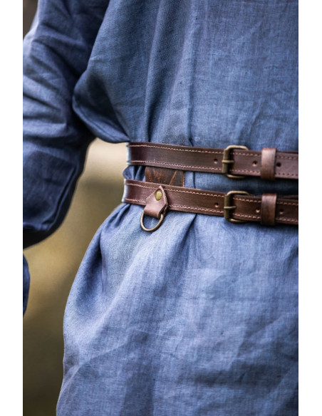 Viking double leather belt, Ubbe...