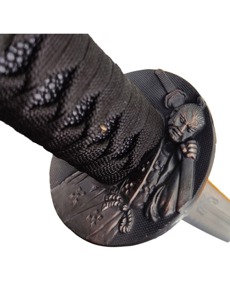 Decorative black saya katana with...