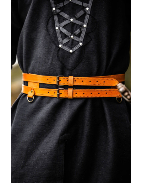 Viking double leather belt, Ubbe... Viking double leather belt, Ubbe...
