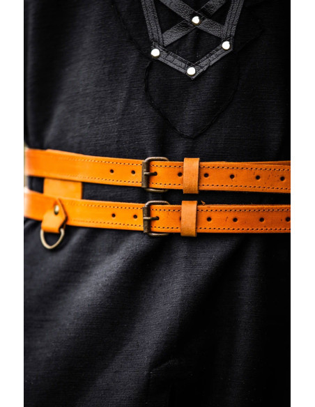 Viking double leather belt, Ubbe... Viking double leather belt, Ubbe...