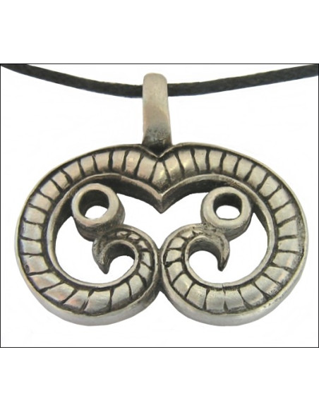 Viking horned pendant