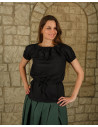 Medieval blouse light cotton model Kalina, black