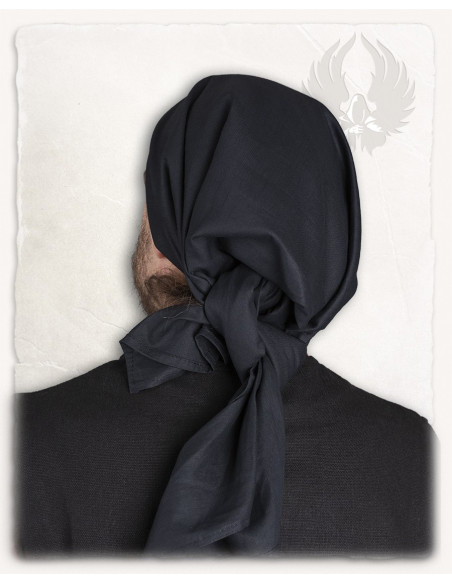 Peasant scarf model Emil, black color
