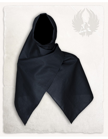 Peasant scarf model Emil, black color