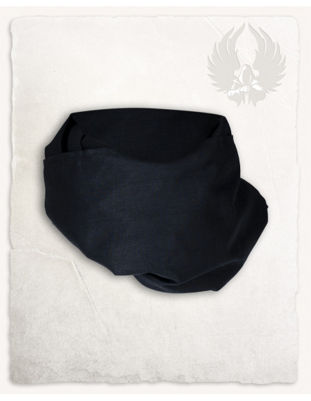 Peasant scarf model Emil, black color