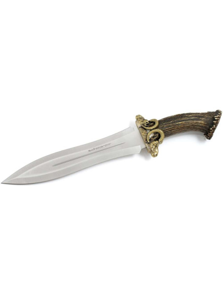 Mouflon finish knife stag horn handle