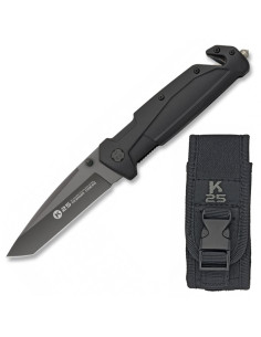 Rescue knife K25 Titanium Coated, black