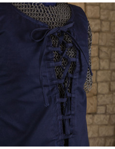 Sleeveless blue medieval dress model Leandra 2