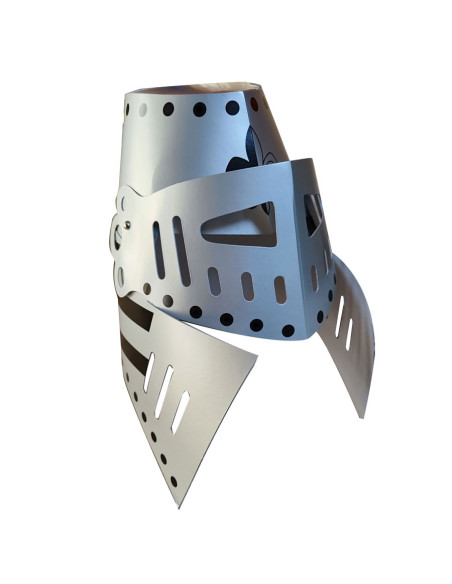 Medieval knight's cardboard helmet... Medieval knight's cardboard helmet...