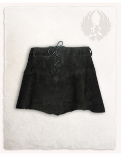 Nuala medieval suede skirt, black color
