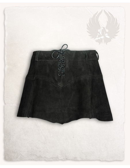 Nuala medieval suede skirt, black color