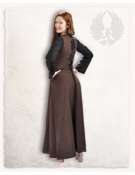 Medieval dress model Uma, brown color