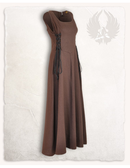 Medieval dress model Uma, brown color
