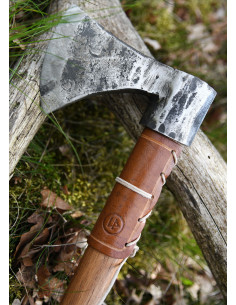 Protective leather guard for axes, brown color 2