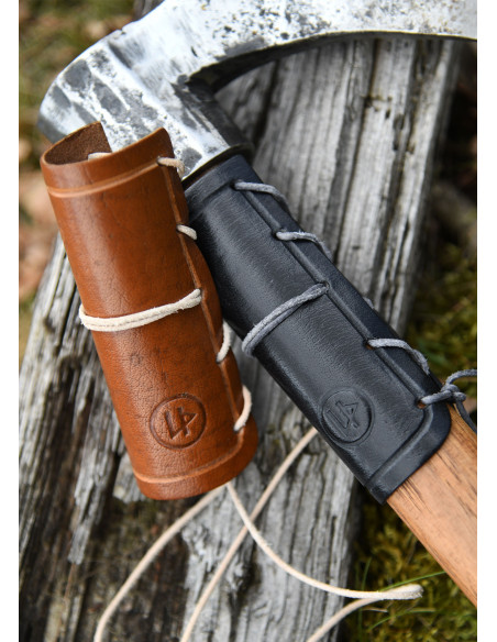 Protective leather guard for axes,...