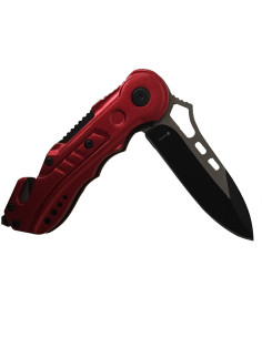 Red rescue knife, blade 6.5 cms.