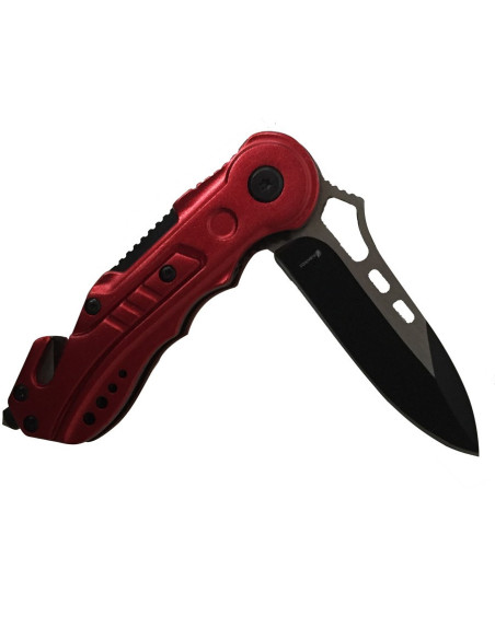 Red rescue knife, blade 6.5 cms.