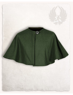 Medieval canvas cape Bron model, green