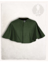 Medieval canvas cape Bron model, green