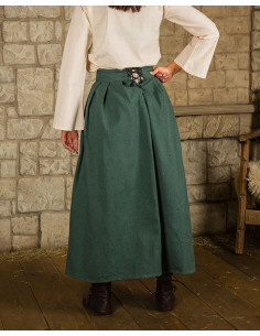 Medieval cotton skirt model Anna, green 2