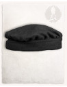 Medieval hat model Armin, black wool