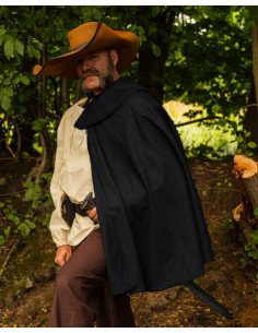 Tilly model musketeer cape, black