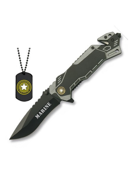 Rescue knife, US Marines with plate