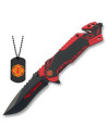 Fire Fighter Rescue Knife with ID Tag