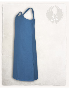 Peasant apron model Esther, blue color 2