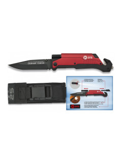 RUI rescue knife with flashlight, blade 9 cms.