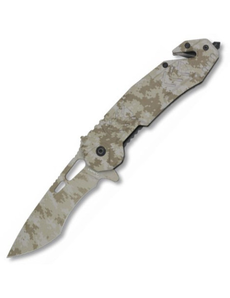 Albainox rescue knife, arid camo