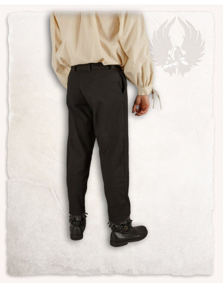 Rocco medieval straight cut pants, black