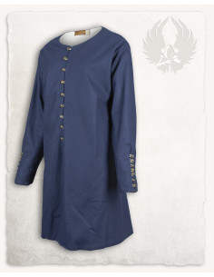 Viking blue wool tunic model Rafael 2