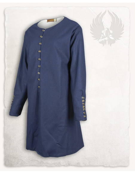 Viking blue wool tunic model Rafael