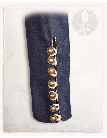 Viking blue wool tunic model Rafael