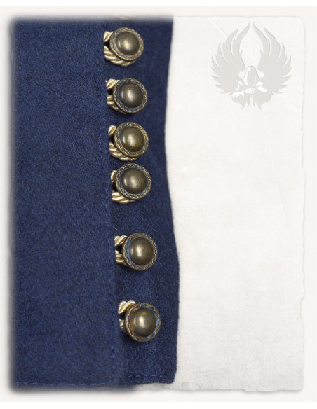 Viking blue wool tunic model Rafael