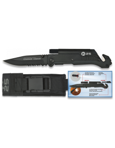 Rescue knife, blade 9 cms.