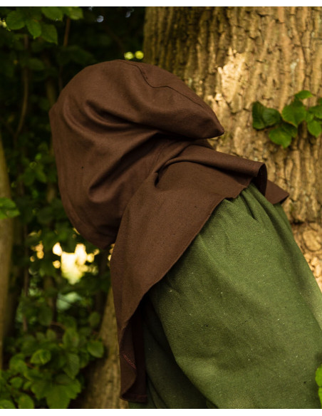 Gugel or Nordic hood model Notker, brown