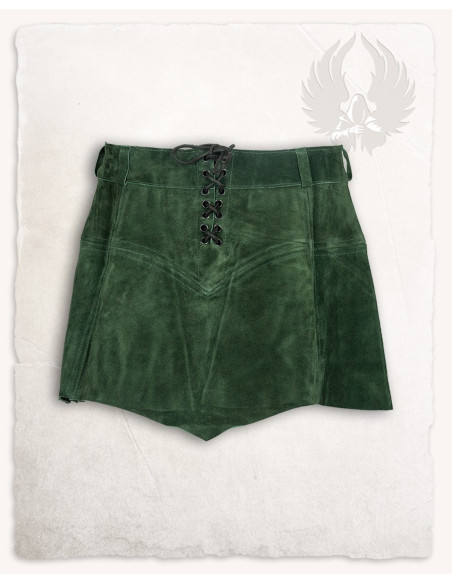 Nuala medieval suede skirt, green color
