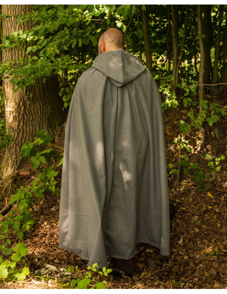 Medieval gray wool cloak model Harun
