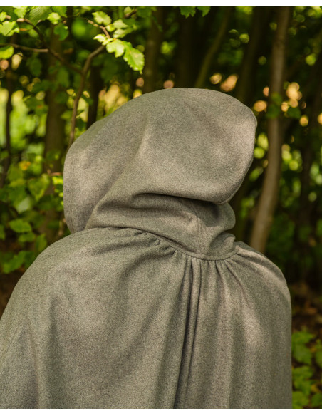 Medieval gray wool cloak model Harun
