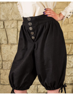 Tilly pirate cotton trousers, black