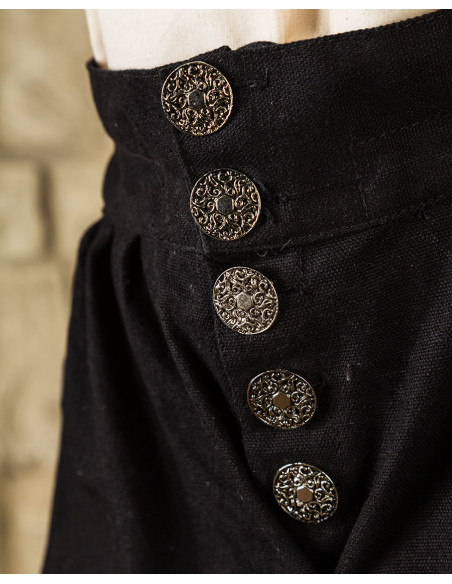 Tilly pirate cotton trousers, black